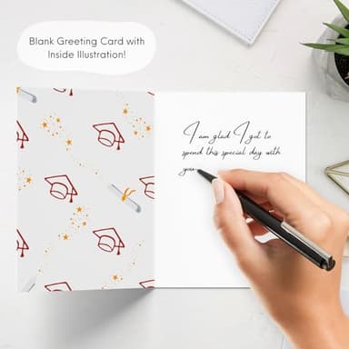 Graduation Card Funny for Him / Her, Congratulations Grad Card for Students Son Daughter, College High School University Greeting Cards (You Did It! Now Go Strut Across That Stage In Your Wizard Robe - Image 2