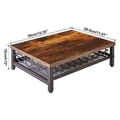 IBUYKE Coffee Pod Drawer Holder,40 Capsule Pods,Compatible for Nespresso Vertuo Pods,Wooden Top and Mesh Shelves,Home Kitchen Counter Coffee Bar Organizer, Rustic Brown,TCJ101H - Image 3