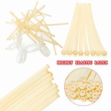 260 Balloons Clear Long Balloons 100 Pack Twisting Animal Balloon Thickening Latex Transparent Modeling Long Magic Balloons for Animal Model Weddings Birthdays Festival Party Decorations - Image 4