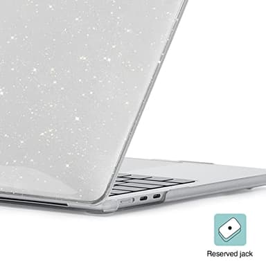 EooCoo Case Compatible with MacBook Air 13 inch M4 2025 2024-2022 Release M3 M2 A3240 A3113 A2681, Glitter Hard Shell&Keyboard Skin Cover&Screen Protector for Mac Air 13.6 inch Case, Sparkly Clear - Image 3