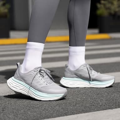 NORTIV 8 Women's Walking Shoes Cushion Running Tennis Shoes ActiveFloat Non-Slip Comfortable Breathable Workout Gym Sports Athletic Fashion Sneakers,Size 8.5,Grey,SNWS245W - Image 7