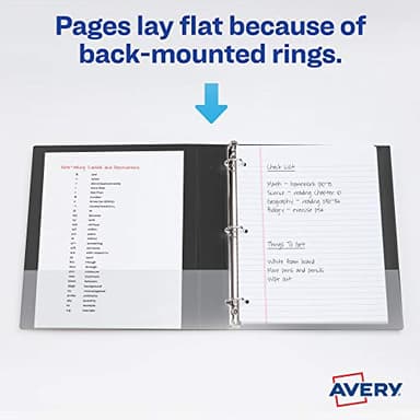 Avery Heavy-Duty 3 Ring Binder, 1 Inch Slant Rings, Orchid View Binder (79272) - Image 6