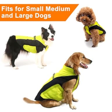 Warm Dog Winter Coat, Gimilife Dog Cold Weather Coats Waterproof Apparel Clothes Pet Jacket Padded Vest Outfit for Small Medium Large Dogs - Image 4