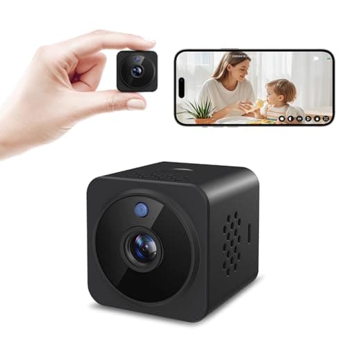 YISPK Hidden Camera 1080P HD WiFi Camera - Mini Nanny Cam with Night Vision & Motion Detection - Indoor/Outdoor Wireless Security Cam for Home, Car, Baby & Pet Monitoring(Black)