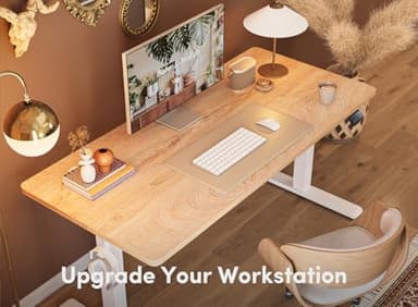 FEZIBO Electric Standing Desk, 55" x 24" Adjustable Height Sit and Stand Desk for Home Office, Ergonomic Workstation Computer Desk,Oak - Image 4