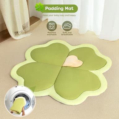 Baby Play Mat Activity Gym for Babies and Toddlers, Four-Leaf Clover Baby Play Gyms & Playmats for Babies - Image 5