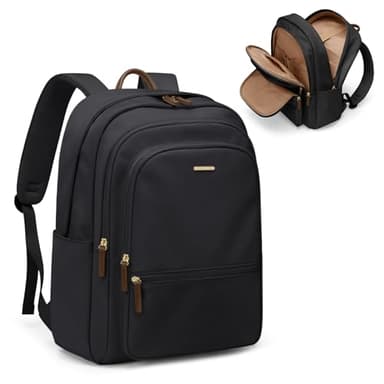 GOLF SUPAGS Backpack for Women Work College Travel Laptop Backpacks Multi-Functional Casual Daypack Teacher Nurse Everyday Bags Fits 15.6 Inch Notebook (Black) - Image 1