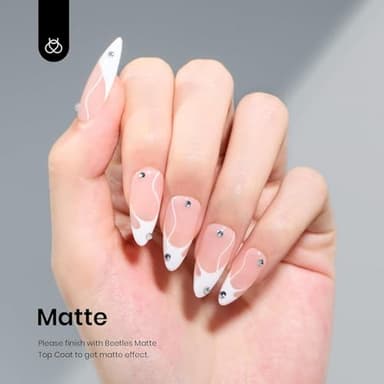 Beetles White Gel Nail Polish,15ml Fall Soak Off UV Gel Polish French Nail Art Manicure Salon DIY Design at Home Gift for Women - Image 4