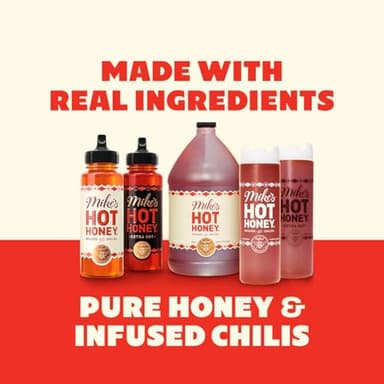 Mike's Hot Honey, Original & Extra Hot, America's #1 Spicy Honey with Chili Peppers, Gluten-Free, Paleo-Friendly, (10oz Bottle, 2 Pack) - Image 6