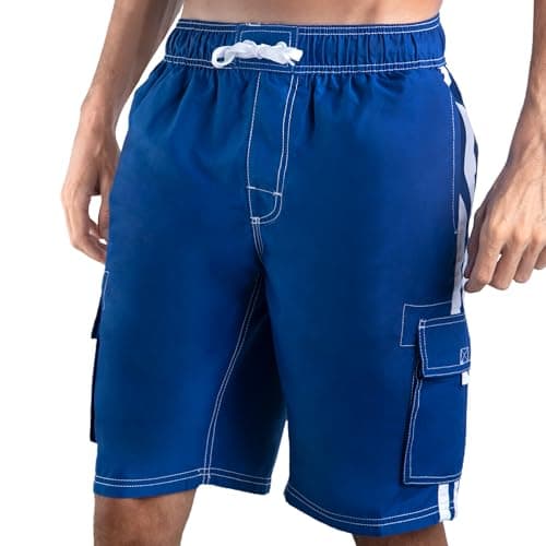 Kanu Surf Men's Barracuda Swim Trunks (Regular & Extended Sizes), Royal, 5X - Image 1