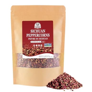 52USA Szechuan Peppercorns, Authentic Sichuan Peppercorns 8OZ, Mala Pepper, Unique Numbing, Essential for Mapo Tofu, Kung Pao Chicken, Asine Cusine, Sichuan Red Peppercorn, Whole Chinese Peppercorn - Image 1