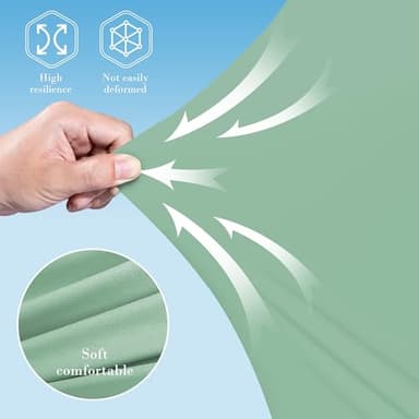 Cute Castle Cooling Cover Pregnancy Pillows, Soft U-Shape Maternity Pillow with Removable Cover - Full Body Pillows for Adults Sleeping - Pregnancy Must Haves - Jumbo 57 Inch - Green - Image 7