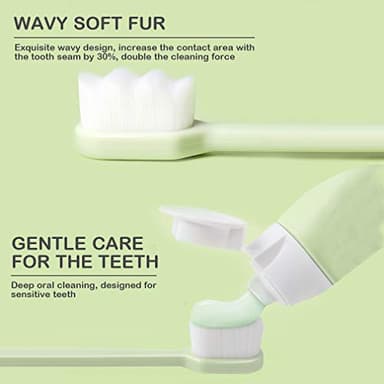 EasyHonor Extra Toothbrush for Sensitive Gums, Micro Fur Manual Toothbrush with 20000 Soft Floss Bristle for Pregnant Women, Elderly, Braces and Gum Recessions, Protect Fragile Gums (6 Pack) - Image 8