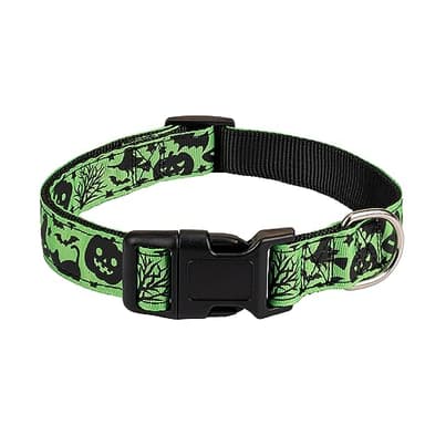 TDTOK Halloween Dog Collar, Soft Comfy Halloween Themed Pet Collar with Spooky Ghost Skull Bat Cat Witch Tree Hat Pumpkin Pattern for Small Medium Large Dogs (1 PCS) - Image 7