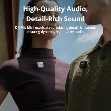 DJI Mic Mini Transmitter (Infinity Black), Ultralight, Wireless Lavalier Microphone for DJI Action 5 Pro/Osmo Pocket 3, Noise Cancelling, Wireless Microphone for Camera/iPhone/Android, Vlog, Streaming - Image 3
