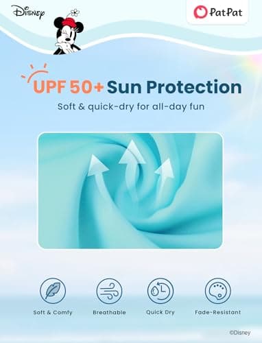 Disney Mickey and Friends Girls Swimsuits Minnie Mouse UPF 50 One Piece Bathing Suits Ruffle Sport Summer Beach Swimwear Green Quick Dry Size 12-13Y - Image 5