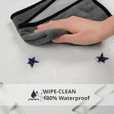 Baby Foam Play Mat, PIGLOG 72x48 Baby Crawling Mat, Floor Mats for Kids for Infants with Interlocking Floor Tiles, Toddler Playmats for Indoor and Outdoor, Easy to Clean Playroom Mats, Star - Image 6