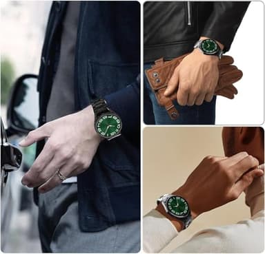 WINGLE Metal Bands for Samsung Galaxy Watch 7 6 5 4 Band Galaxy Watch 6 Classic/5 Pro/4 Classic/FE Band Men 47mm 43mm 45mm 44mm 40mm 46mm 42mm, No Gap Solid Stainless Steel Link Bracelet, Black - Image 6