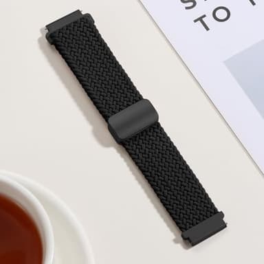DaQin 20mm Magnetic Braided Band Compatible with Garmin Vivoactive 5 Watch Bands/Vivoactive 6/Vivoactive 3, Stretchy Nylon Strap for Garmin Sq/Sq 2/Venu 2 Plus/Forerunner 165/55/245/Amazfit Active 2 - Image 8