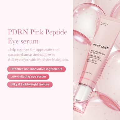 medicube Salmon DNA PDRN Pink Peptide Eye Serum with Niacinamide and 99% Purity Retinol for Fine Lines, Uneven Skin Tone, Korean Skin Care 1.01fl.oz - Image 2