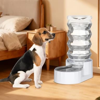 RIZZARI Large Gravity Water Dispenser: 8L Automatic Dog Water Feeder with Stainless Steel Bowl for 20-35 LB Senior Pets with Spinal Problems - for Kitchen Living Room - Image 4