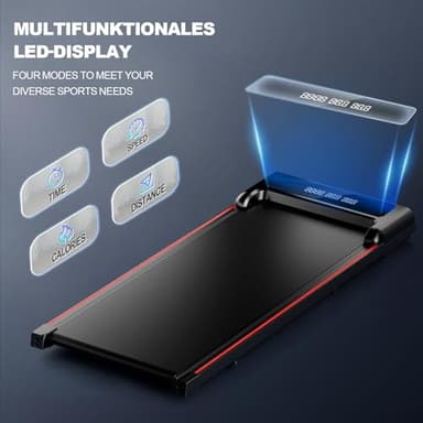 GORISE Walking Pad, Under Desk Treadmills for Home, Walking Pad, Treadmills for Home Foldable,Remote Control, LED Display, 3 in 1 Portable Walking Treadmill, 300 Lbs Capacity - Image 3