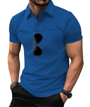 SCODI 5 Pack Mens Pocket Polo Shirts Short Sleeve Multipack Golf Shirt for Men Moisture Wicking Casual Athletic Work T-Shirts Grey Khaki Green Blue Black M - Image 4