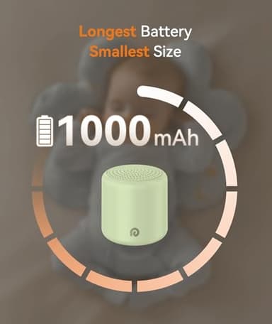 Dreamegg Sound Machine for Sleep - Portable Sound Machine Baby Adults, 16 Soothing Sounds, Timer, Travel Mini White Noise Sound Machine for On-The-go Home Baby Shower Registry Gift, Green - Image 3