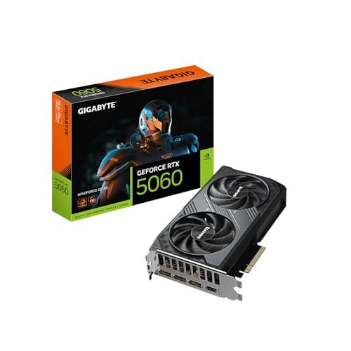 GIGABYTE GeForce RTX 5060 WINDFORCE OC 8G Graphics Card, 8GB 128-bit GDDR7, PCIe 5.0, WINDFORCE Cooling System, GV-N5060WF2OC-8GD Video Card - Image 1