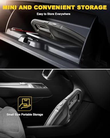 TANYO Handheld Car Vacuum Cordless, Portable Vacuum Cleaner with High Power Suction, Rechargeable Hand Held Vacuum, Mini Handheld for Car Home Office, Pet Hair, Black - Image 6