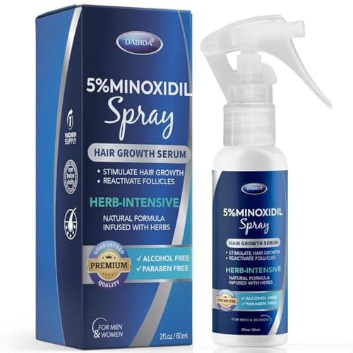 5% Minoxidil Hair Regrowth Spray : Minoxidil for Women Hair Growth Treatment, Minoxidil 5 percent for Men Beard Growth - 60ml - Image 1