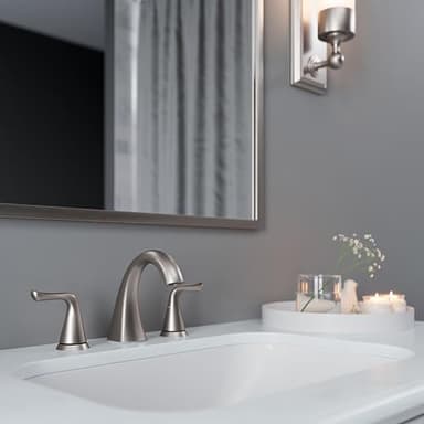 Pfister Willa Bathroom Sink Faucet, 8-Inch Widespread, 2-Handle, 3-Hole, NSF Certified, Spot Defense Brushed Nickel Finish, LF049MALGS - Image 2