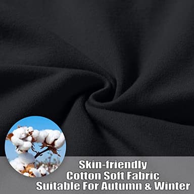 SANTINY Women's Cotton Sweatpants Yoga Lounge Casual Pants Open Bottom Sweat Pants for Women with Pockets (Black_XXL) - Image 4