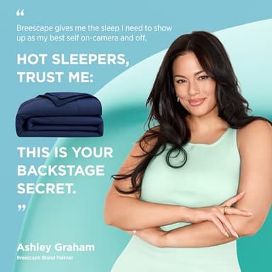 Breescape Cooling Comforter King Size - BlendTek™ Q-Max>0.46 Tech, Breathable Blanket for Hot Sleepers & Night Sweats Relief, Premium Lightweight Summer Bedding, 106x96 Inches, Twilight Blue - Image 2