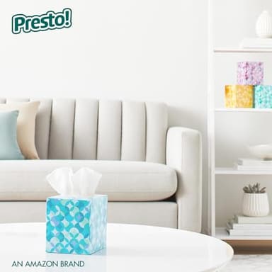 Amazon Brand - Presto! Ultra-Soft 3-Ply Premium Facial Tissues, 1188 Count (18 Packs of 66), (Packaging May Vary) - Image 7