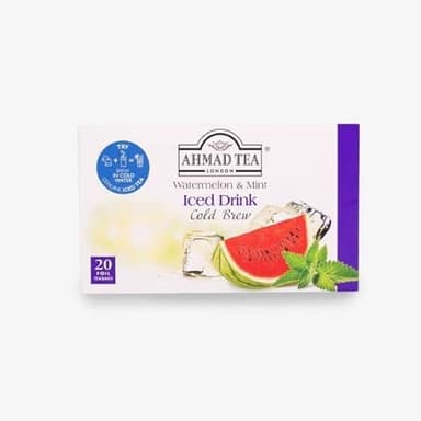 Ahmad Tea Herbal Tea, Cold Brew Watermelon & Mint Teabags, Iced Tea, 20 ct (Pack of 1) - Decaffeinated - Image 3