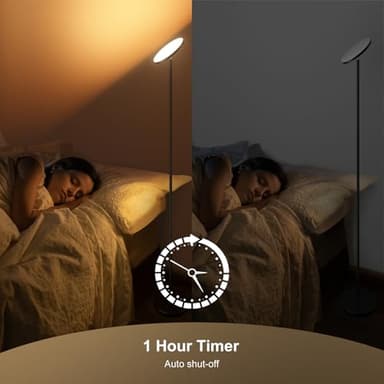 FULSUNT RGB Torchiere Floor Lamps for Living Room, 32W/3200LM Bright LED Standing Lamp with Remote, Modern Color Changing Tall Lamp with Stepless Dimming, 69" Corner Floor Lamp for Bedroom, Office - Image 6