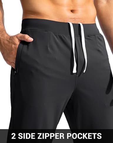 G Gradual Men's Golf Joggers Pants with Zipper Pockets Stretch Sweatpants Slim Fit Track Pants Joggers for Men Work Running (Black, XL) - Image 5