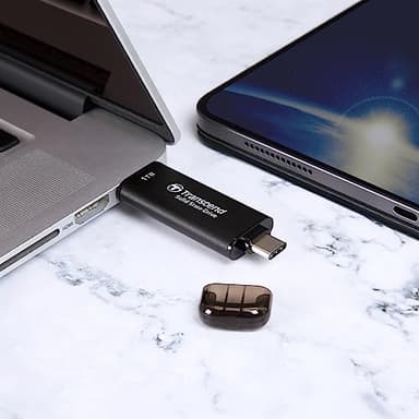 Transcend 256GB External SSD, Up to 1,050MB/s, Dual USB Flash Drive for iPhone&iPad&Mac, Windows&Android, Tablet&PC, Smart TV, USB 3.2 Gen 2 Thumb Drive Photo Stick, 2-in-1 Type C &Type A Memory Stick - Image 10
