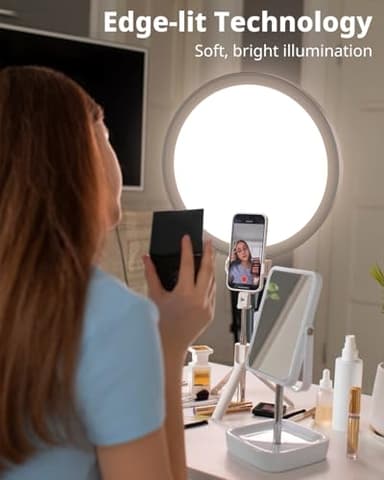UBeesize 12" Ring Light with 62" Tripod Stand, Professional Big Ring Light with Phone Holder and Remote, Full Screen Lighting for Makeup, Live Stream, YouTube, Video Recording, Photography - Image 2