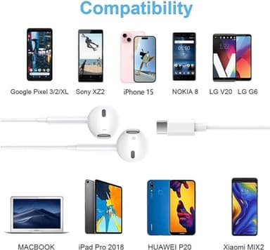 SKLNXAZ 2 Pack-USB C Headphones for iPhone 16/15 Pro - Image 5