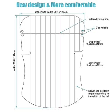 KMZ SUV Air Mattress Double-Sided Car Mattress Camping Bed Inflatable Bed with Electric Pump for SUV Trunk and Rear Seat - Gray and Blue (Without Pillows) - Image 7