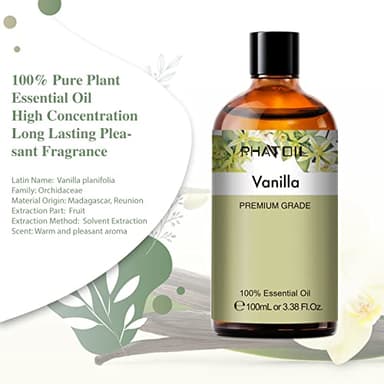 PHATOIL Vanilla Essential Oil 100ML, Vanilla Essential Oils for Diffuser, Humidifier, Aromatherapy, Sleep, Relax - Image 4