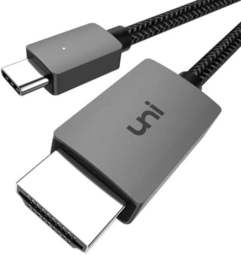 uni USB C to HDMI Cable, [4K, High-Speed] USB Type C to HDMI Cable for Home Office, [Thunderbolt 3/4 Compatible] with Chromebook, MacBook Pro/Air 2023, iPad Pro, iMac, XPS 17, S23-6FT - Image 1
