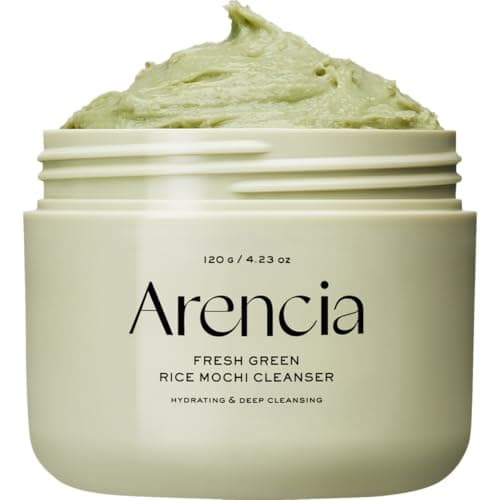 ARENCIA Korean Rice Mochi Face Cleanser - Face Wash, Gentle Scrub All in One for Deep Cleansing, Moisturizing, Pore Minimizing, Acne-Prone Skin, Removing Blackhead with Rice Water & Green Tea - Image 1