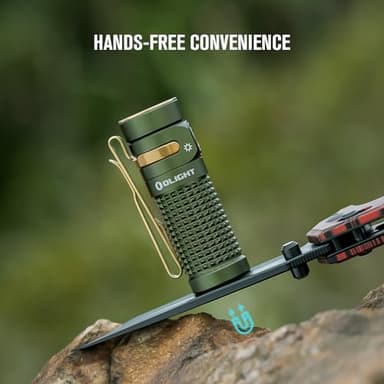 OLIGHT Baton4 Premium Edition EDC Flashlights 1300 Lumens with Type-C Charging Box, Powered by Rechargeable Battery, Small Bright Light IPX8 Waterproof for Emergencies Outdoors (OD Green) - Image 9