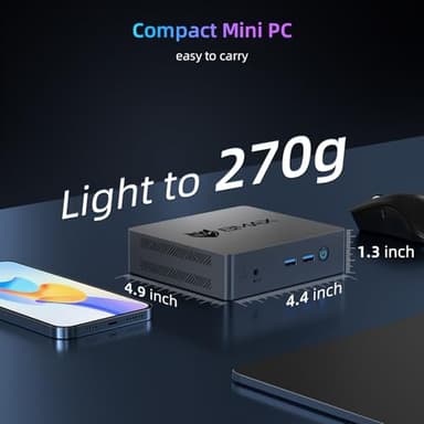 Bmax B3Pro Mini PC 256GB SSD 8GB RAM, Intel 11th Gen N5095 Processor (up to 2.9GHz) 4C/4T Micro Desktop Computer with Dual HDMI 4K, WiFi 5, Bluetooth 5.0 - Image 4