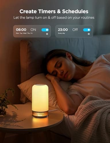 Govee RGBIC Smart Table Lamp 2, Touch Bedside Small Table Lamp Work with Matter, Alexa, LED Desk Lamp with 64 Scene Modes, Color Changing Lamp for Bedroom Living Room Dimmable Night Light(Corded) - Image 8