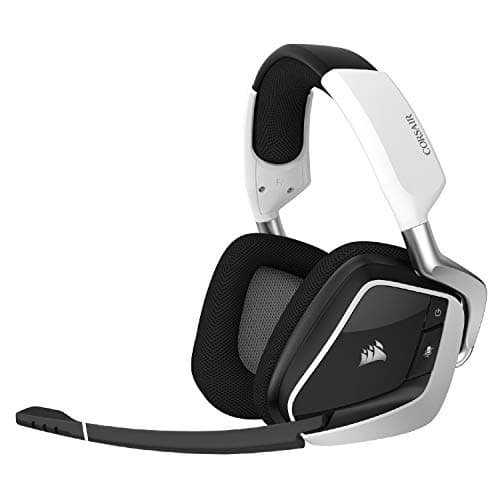 CORSAIR VOID RGB ELITE Wireless Gaming Headset – 7.1 Surround Sound – Omni-Directional Microphone – Microfiber Mesh Earpads – Up to 40ft Range – iCUE Compatible – PC, Mac, PS5, PS4 – White - Image 1