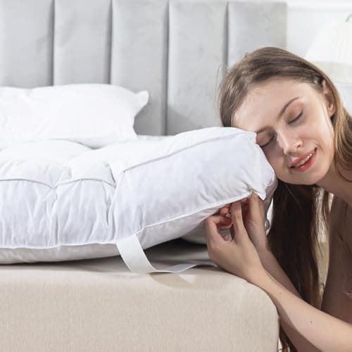 WhatsBedding 5 Inch Feather Bed Mattress Topper,Duck Feather Memory Foam Mattress Topper, Thickened Topper Layer, Queen, 60x80 inches - Image 1